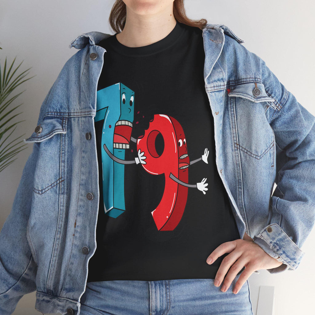 Math Humor Tee – Fighting Numbers Graphic, Lightweight Cotton Shirt