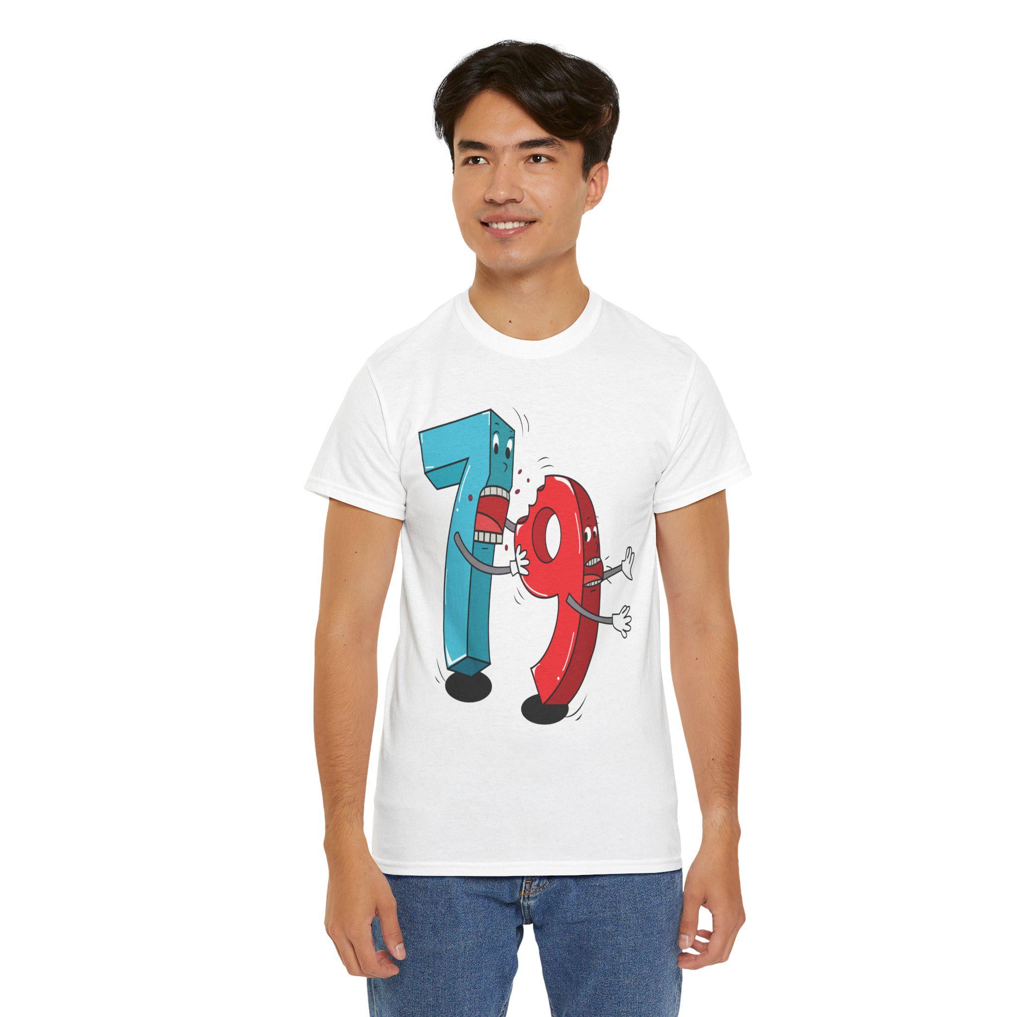 Math Humor Tee – Fighting Numbers Graphic, Lightweight Cotton Shirt