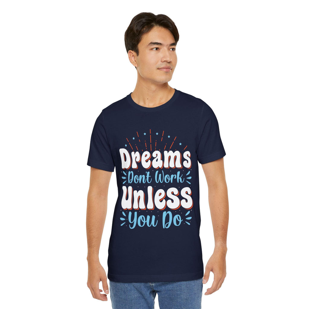 Hand-Lettered Motivational Tee for Daily Wear - Lightweight Cotton Shirt with Inspiring Quote