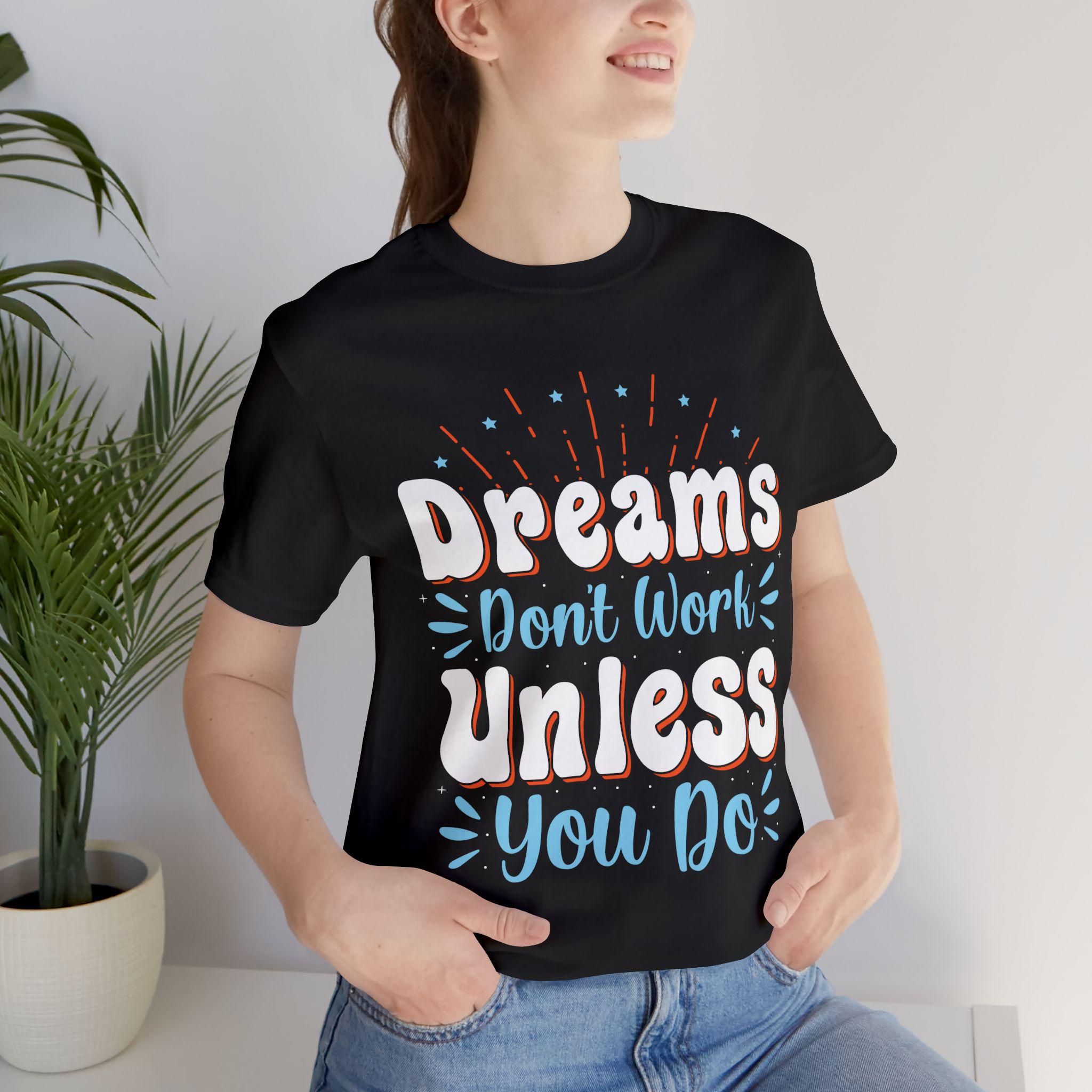 Hand-Lettered Motivational Tee for Daily Wear - Lightweight Cotton Shirt with Inspiring Quote