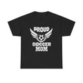 Proud Soccer Mom Shirt with Winged Soccer Ball Graphic Tee