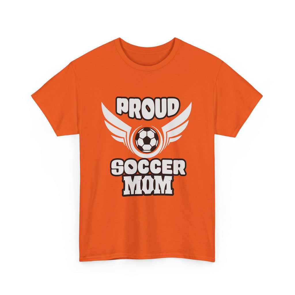 Proud Soccer Mom Shirt with Winged Soccer Ball Graphic Tee