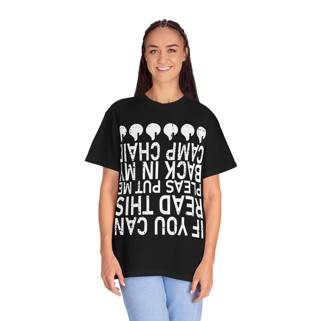 If You Can Read This Camp Chair Shirt Funny Camping T-Shirt Camper Gift Vintage