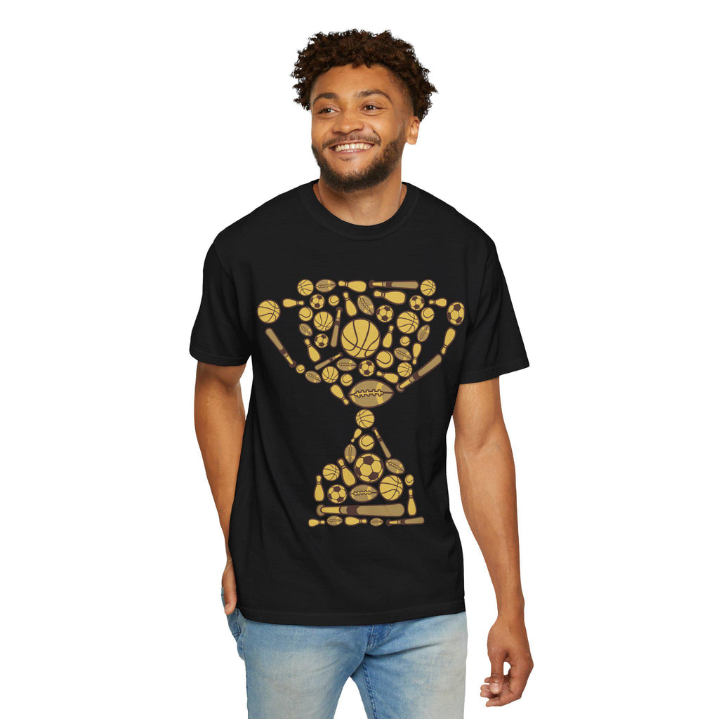 Sports Lover Graphic T-Shirt | Multi-Sport Hourglass Tee | Athletic Icons Unisex Shirt | Sports Fan Gift