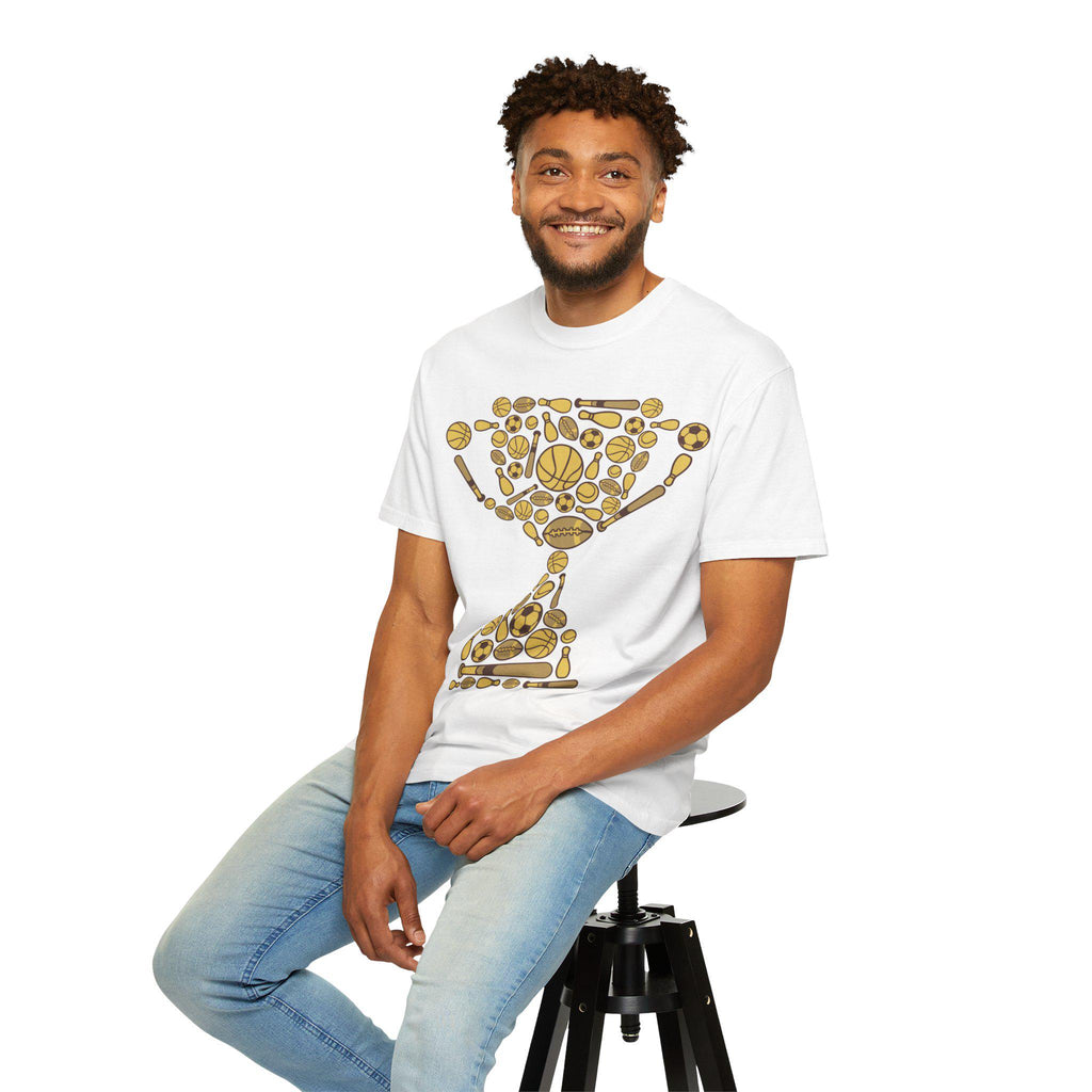 Sports Lover Graphic T-Shirt | Multi-Sport Hourglass Tee | Athletic Icons Unisex Shirt | Sports Fan Gift