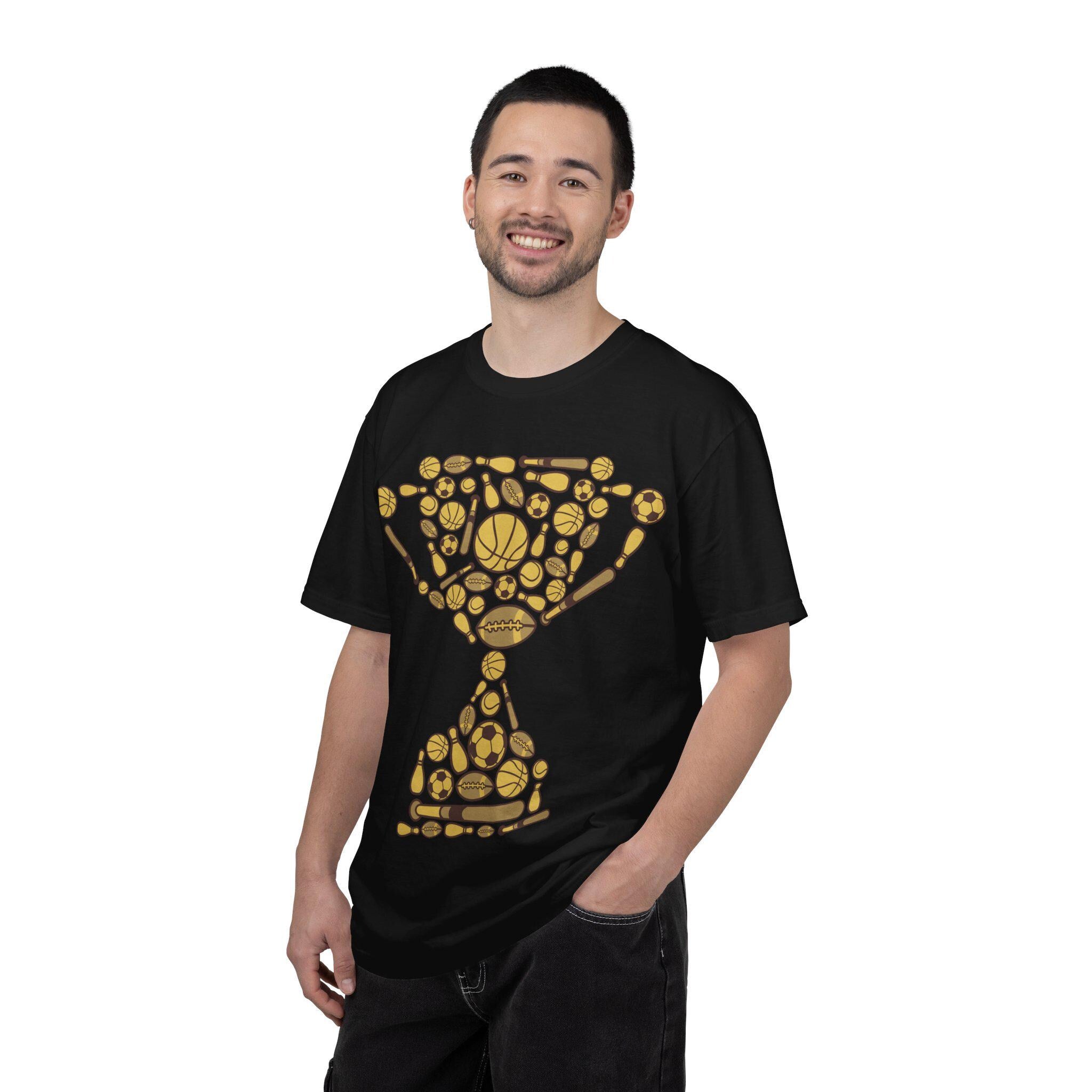 Sports Lover Graphic T-Shirt | Multi-Sport Hourglass Tee | Athletic Icons Unisex Shirt | Sports Fan Gift