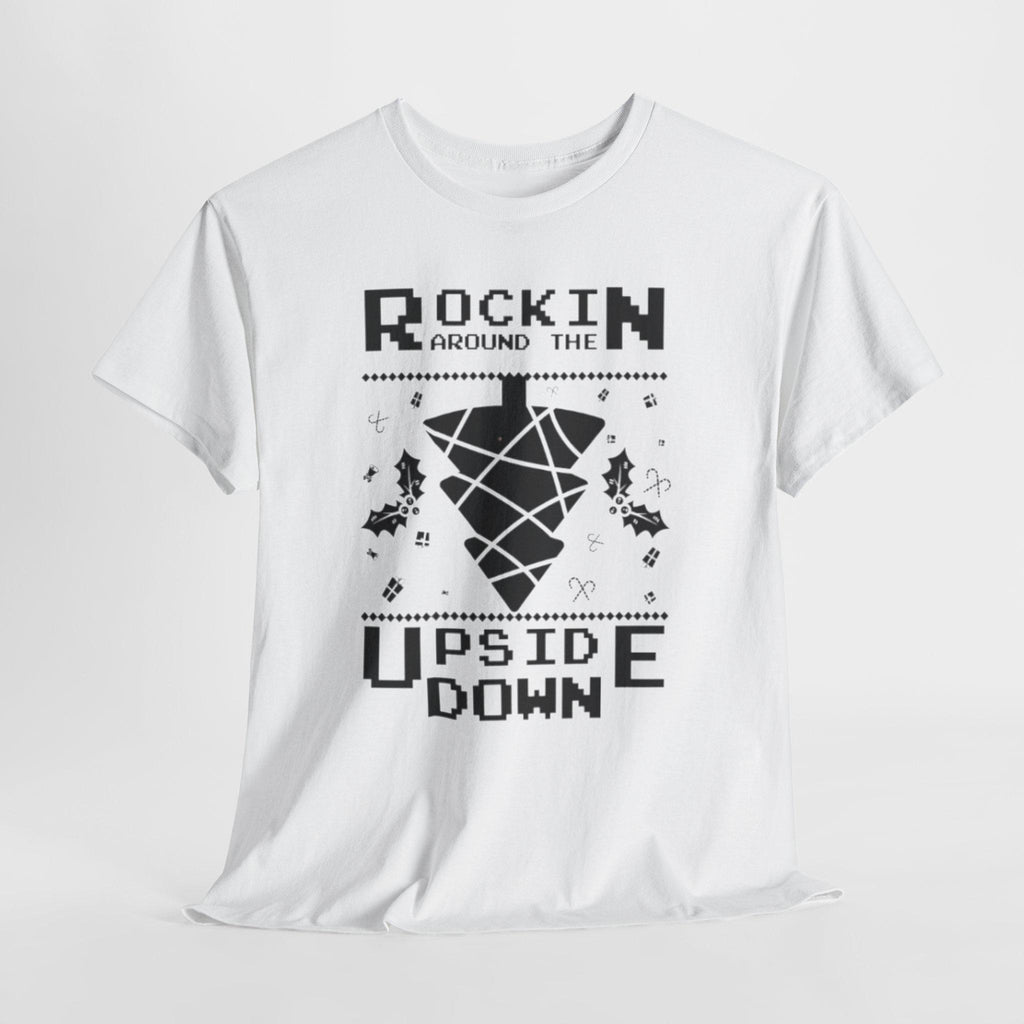 Rockin Around the Upside Down Retro Arcade Pixel Art Graphic T-Shirt