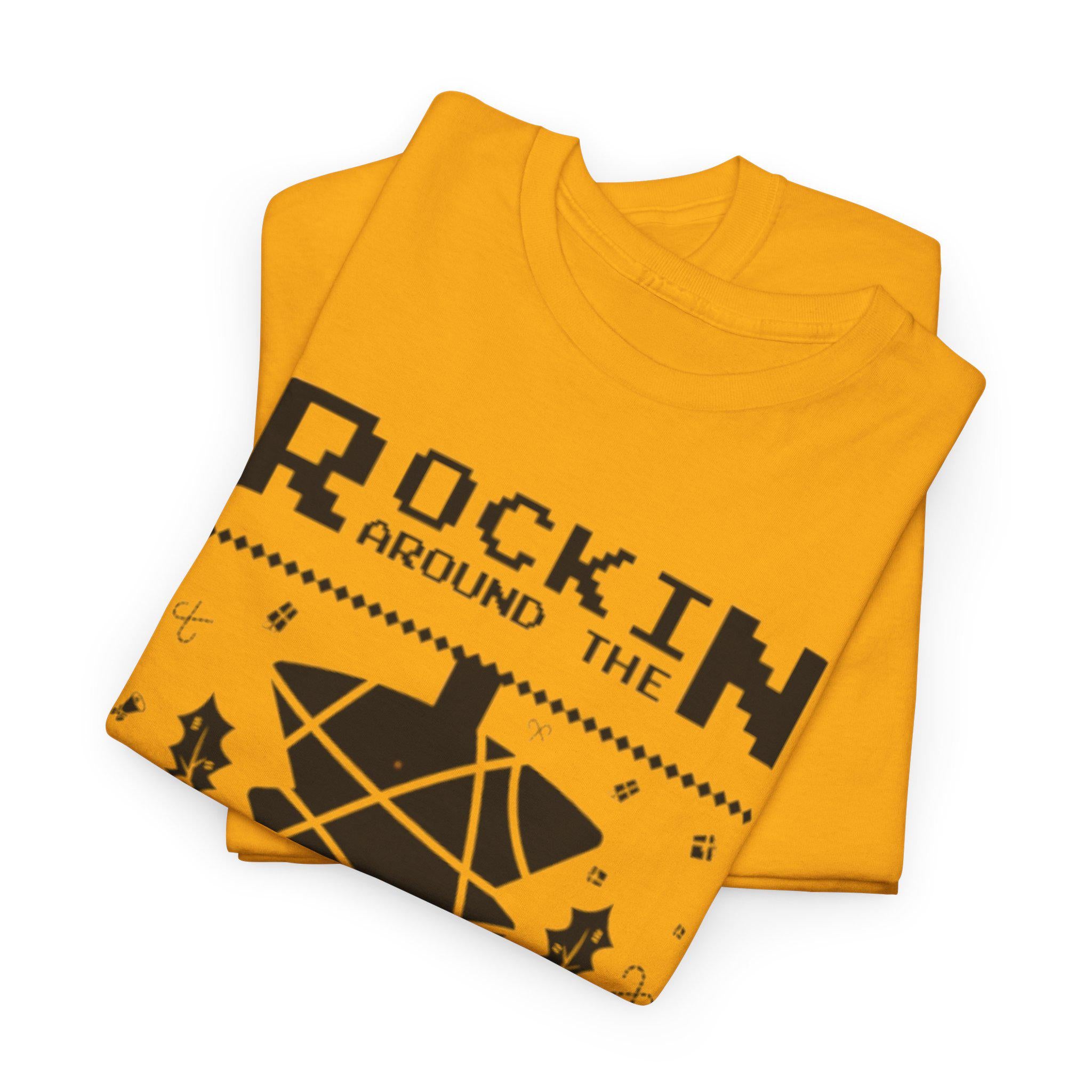 Rockin Around the Upside Down Retro Arcade Pixel Art Graphic T-Shirt