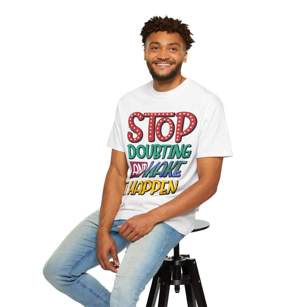 Make It Happen Shirt, Motivational Cotton Hand-Lettered Graphic Tee