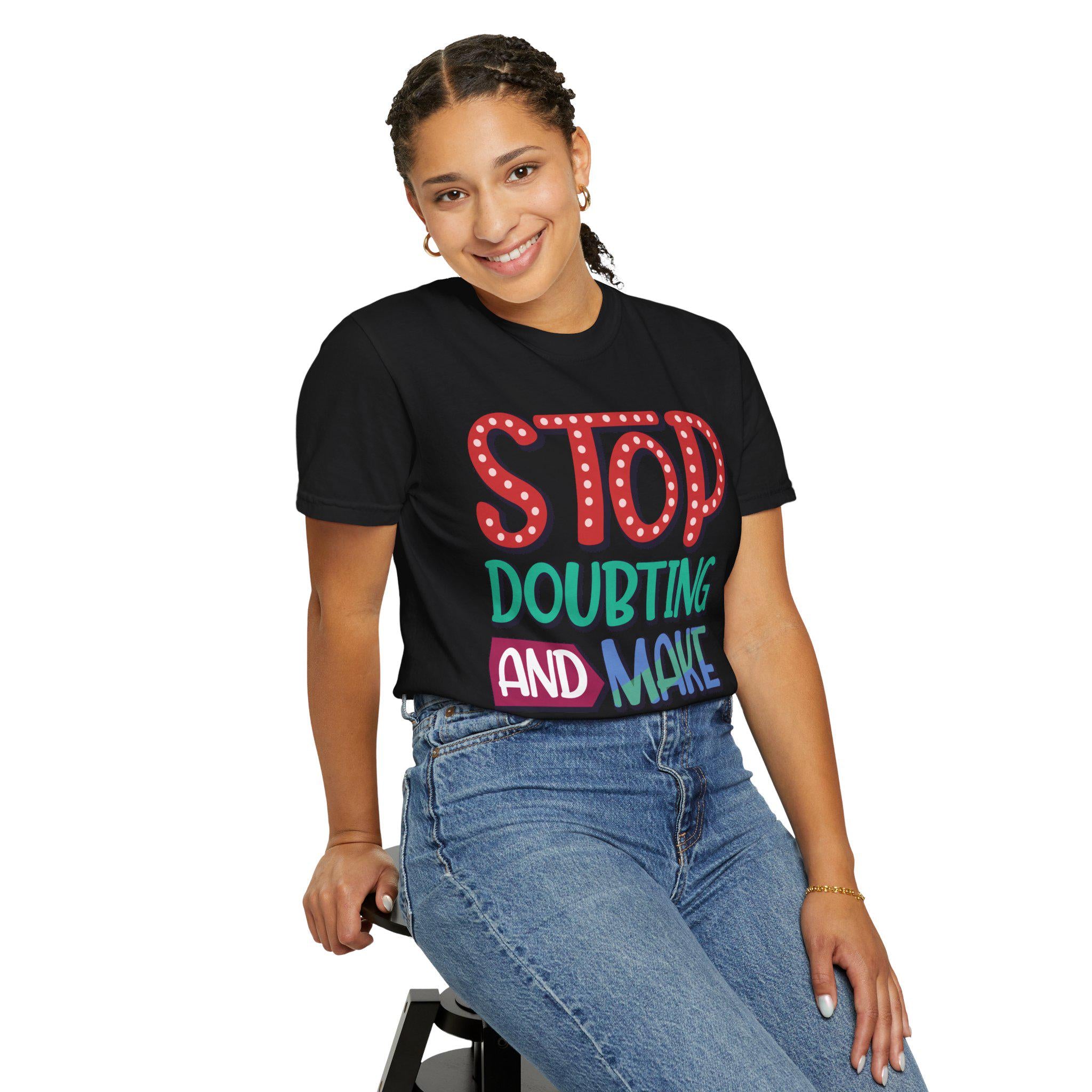 Make It Happen Shirt, Motivational Cotton Hand-Lettered Graphic Tee