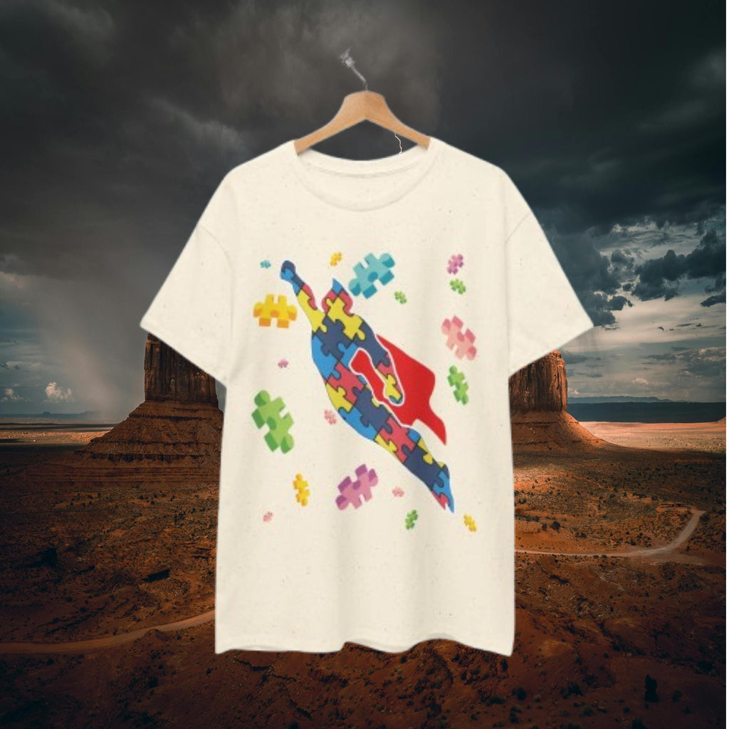Autism Awareness Superhero Shirt – Puzzle Piece Graphic Tee | Support Unisex Mom Gift