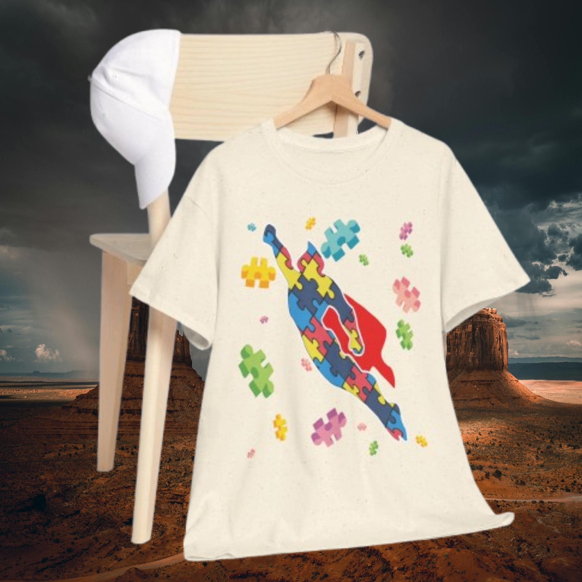 Autism Awareness Superhero Shirt – Puzzle Piece Graphic Tee | Support Unisex Mom Gift