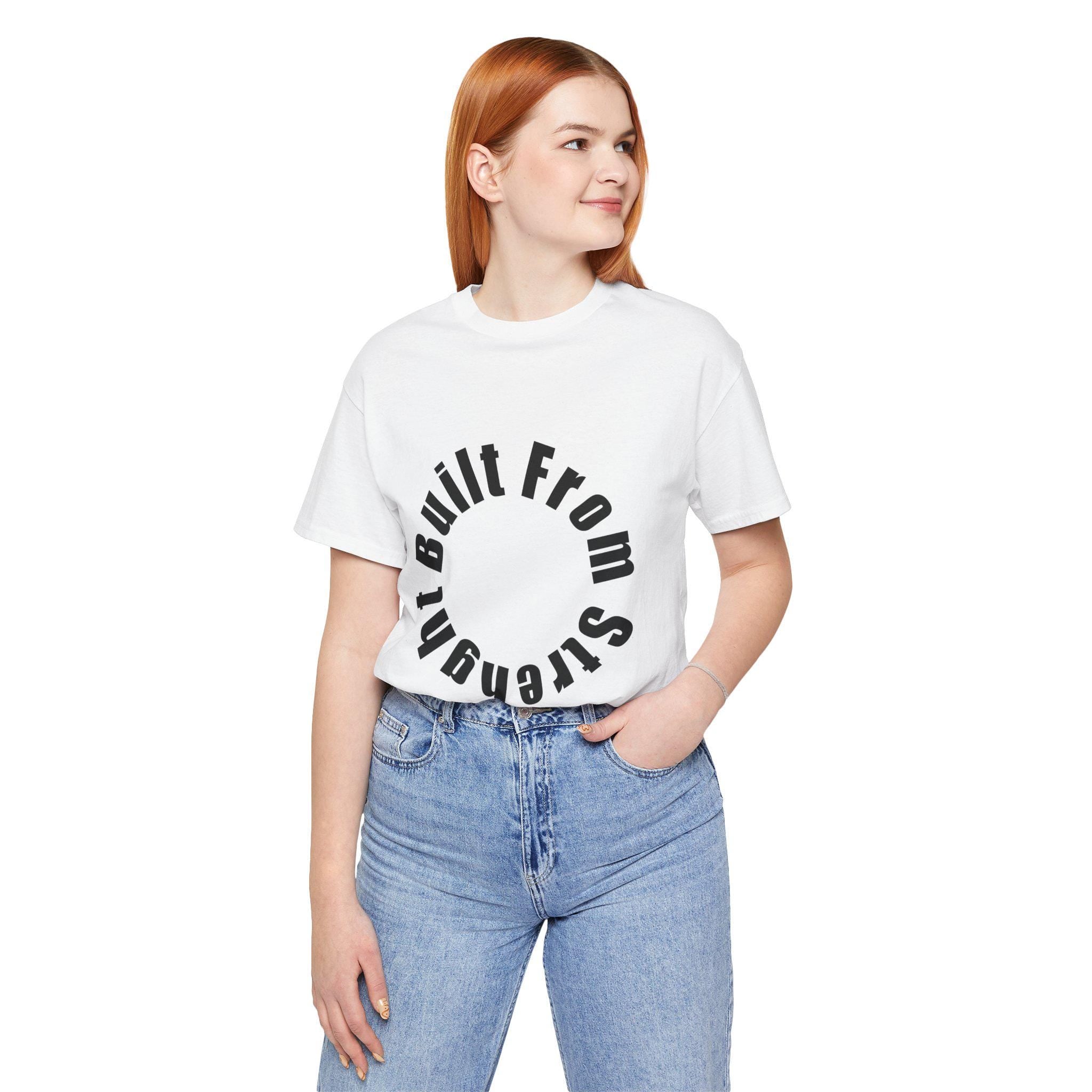 Built From Strength T-Shirt | Minimalist Typography Graphic Tee