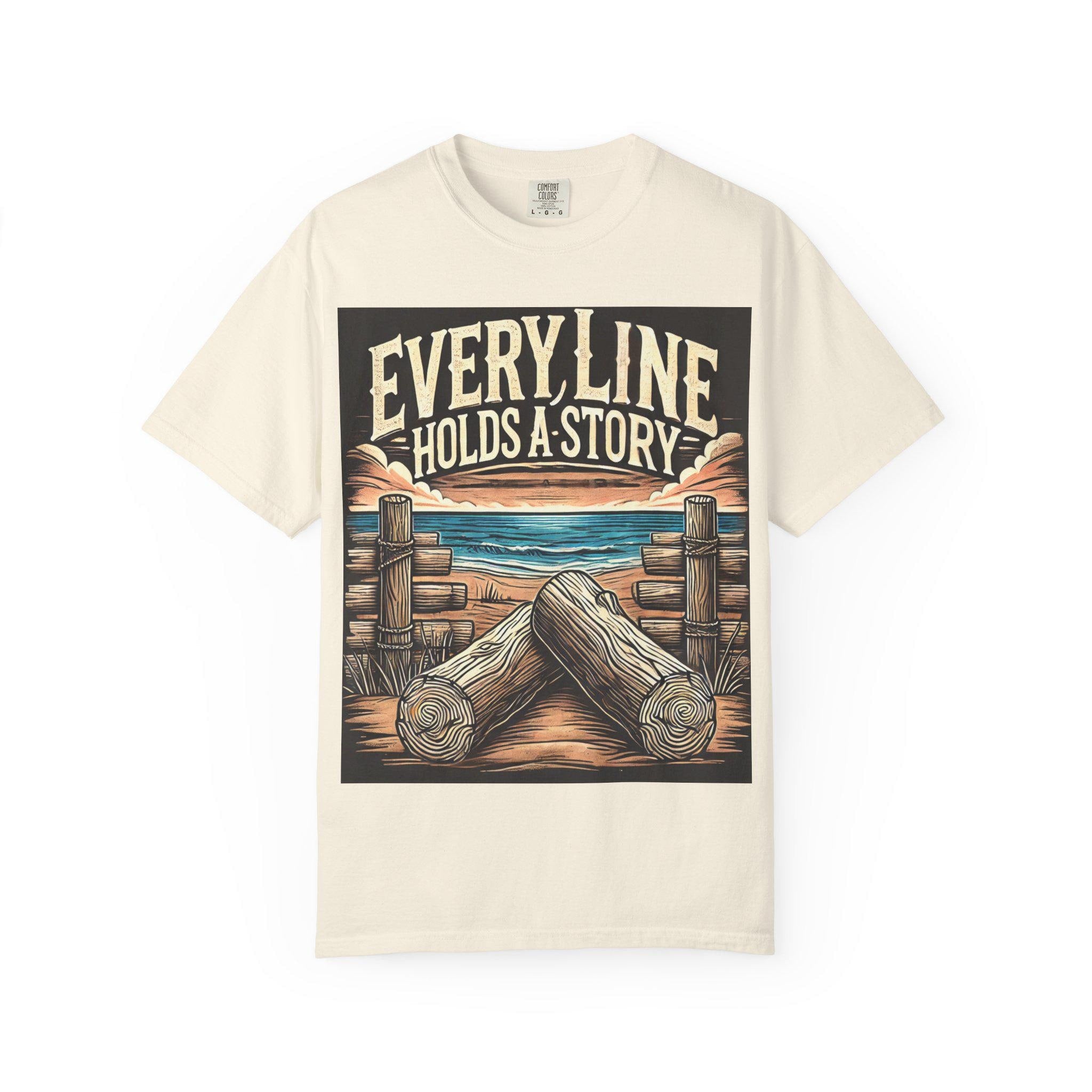 Nature Art Story Tee T-shirt | Garment-Dyed Cotton, Casual Wear
