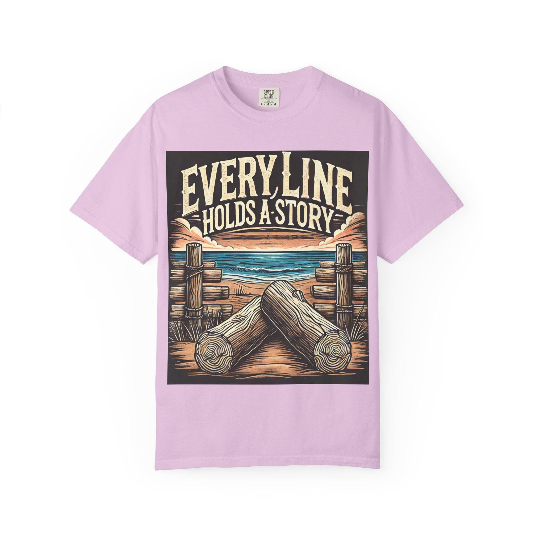 Nature Art Story Tee T-shirt | Garment-Dyed Cotton, Casual Wear