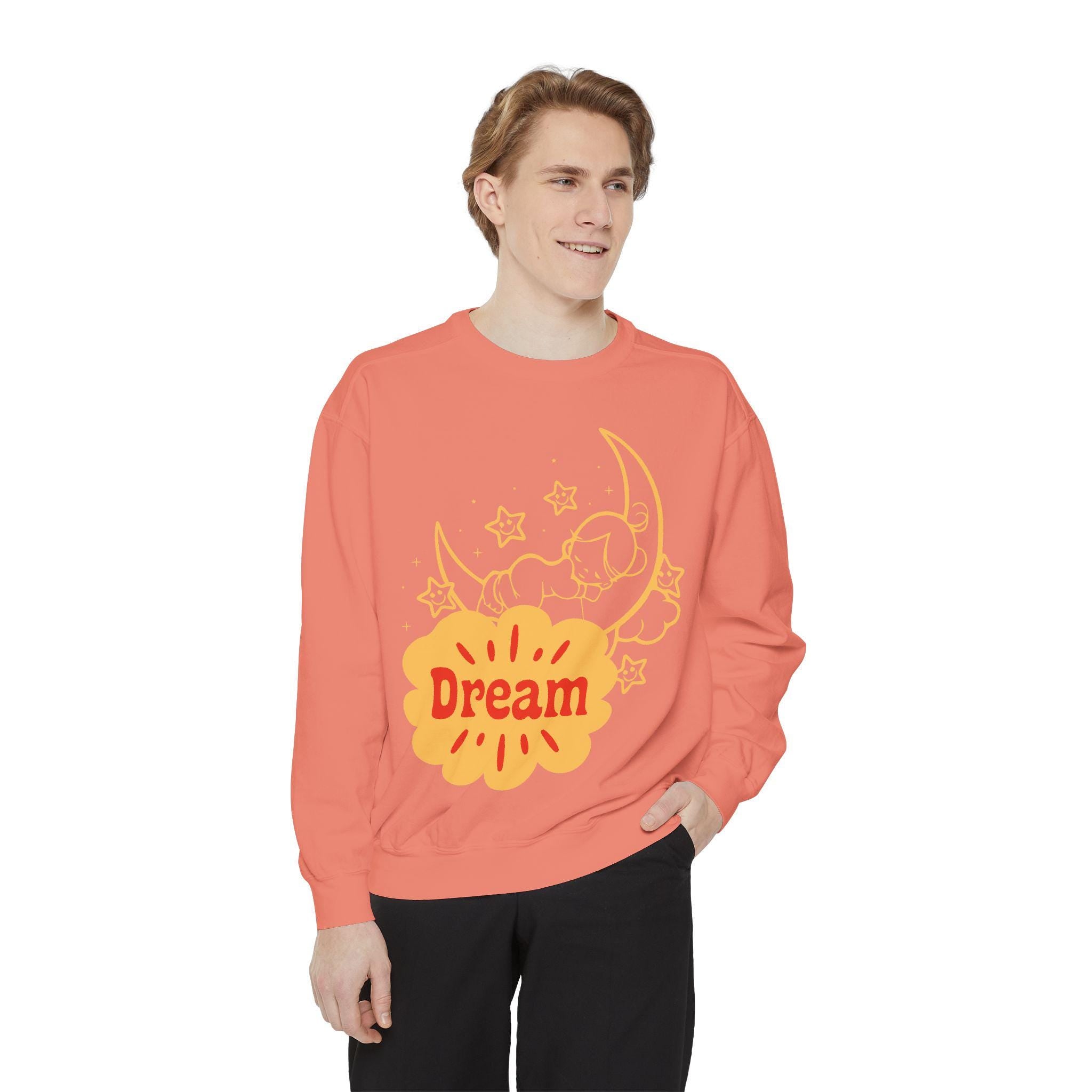 Retro Moon Embroidered Sweatshirt – Dreamy Vintage Celestial Comfort