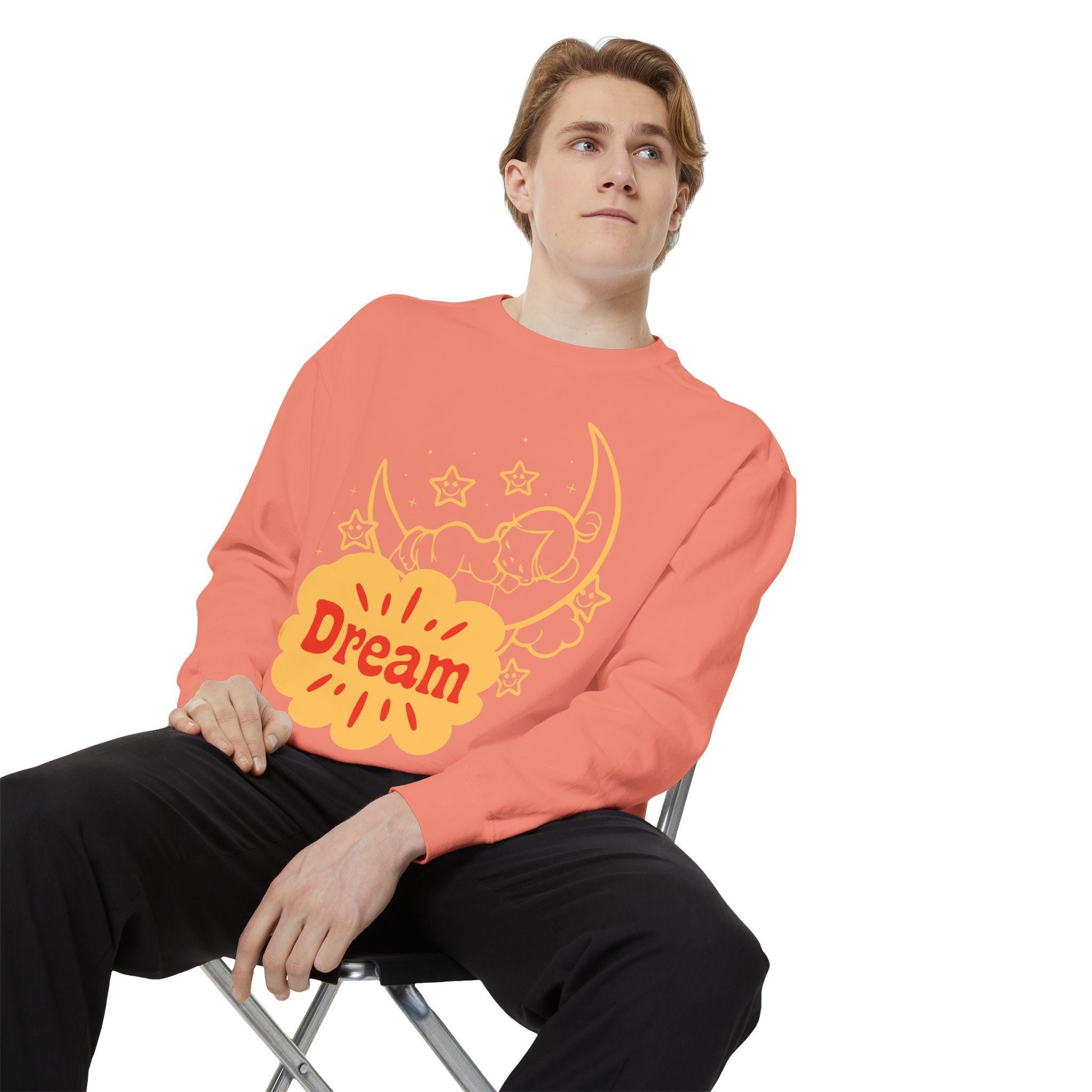 Retro Moon Embroidered Sweatshirt – Dreamy Vintage Celestial Comfort