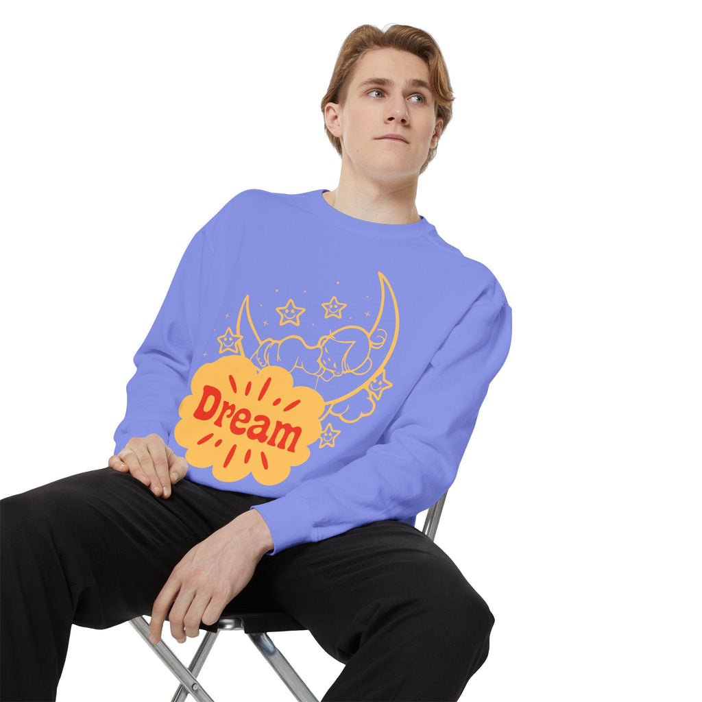 Retro Moon Embroidered Sweatshirt – Dreamy Vintage Celestial Comfort