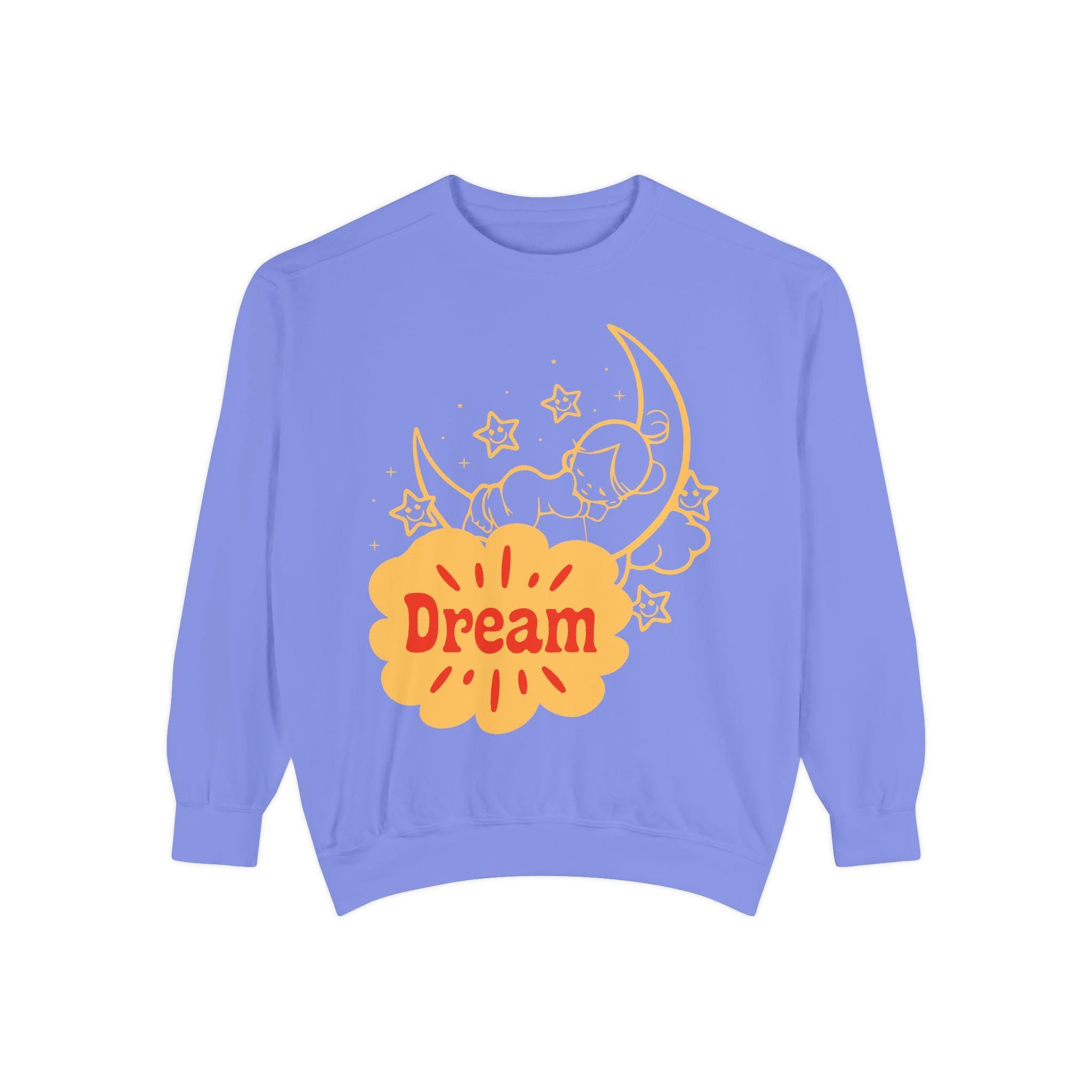 Retro Moon Embroidered Sweatshirt – Dreamy Vintage Celestial Comfort