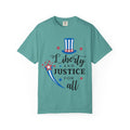 Liberty and Justice Patriotic Top Hat T-Shirt | Vintage Graphic Tee