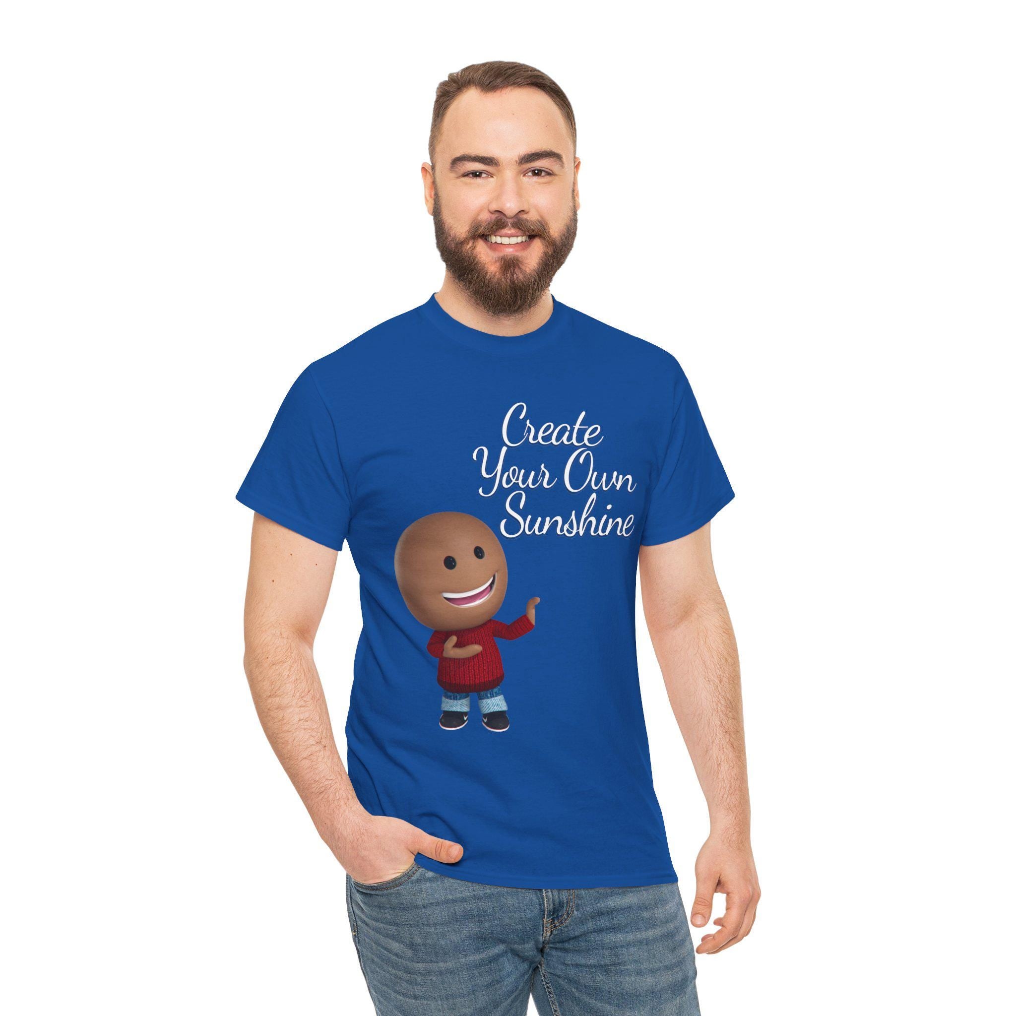 Create Your Sunshine Shirt, Positive Graphic Tee, Hand-Lettered Unisex, Minimalist Style