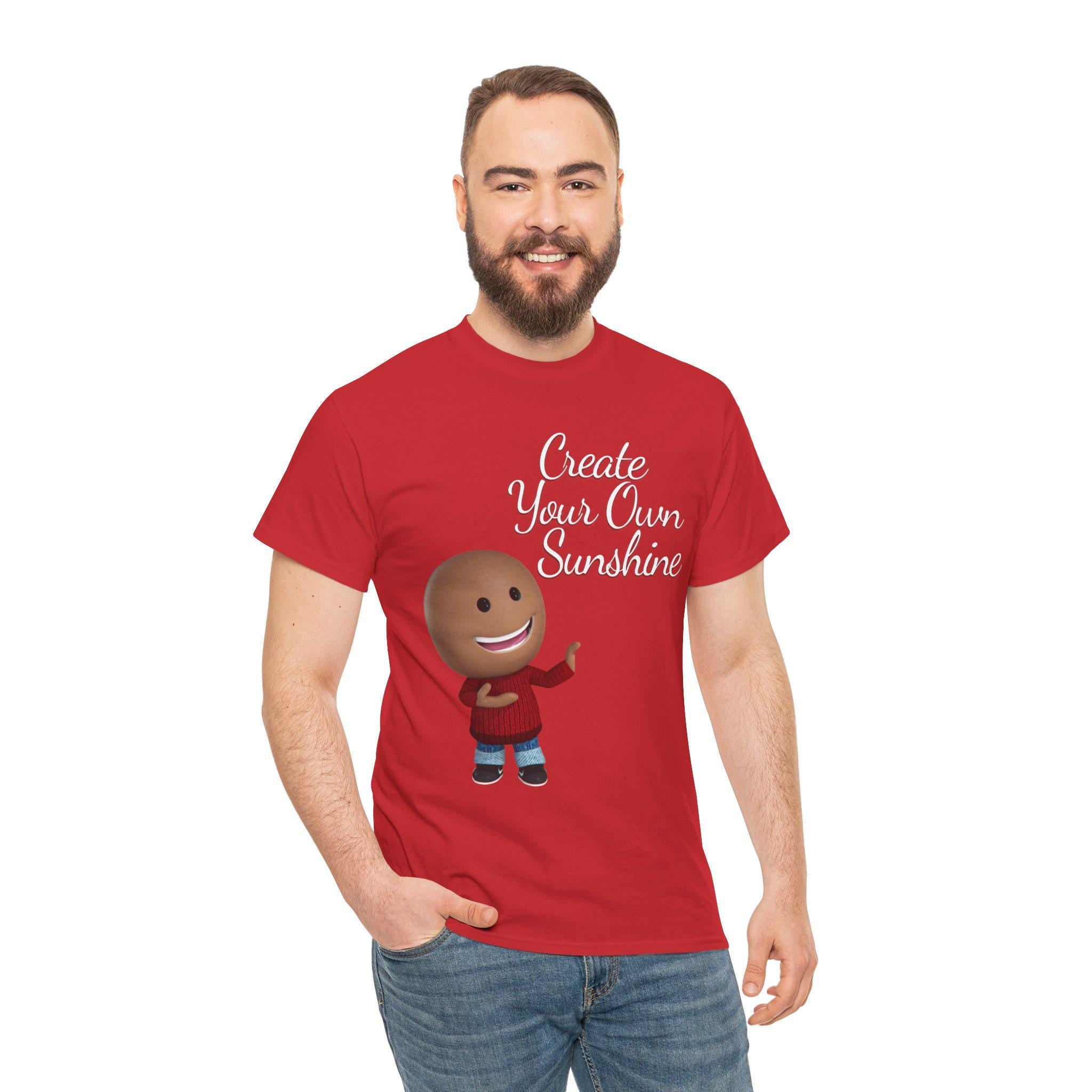 Create Your Sunshine Shirt, Positive Graphic Tee, Hand-Lettered Unisex, Minimalist Style