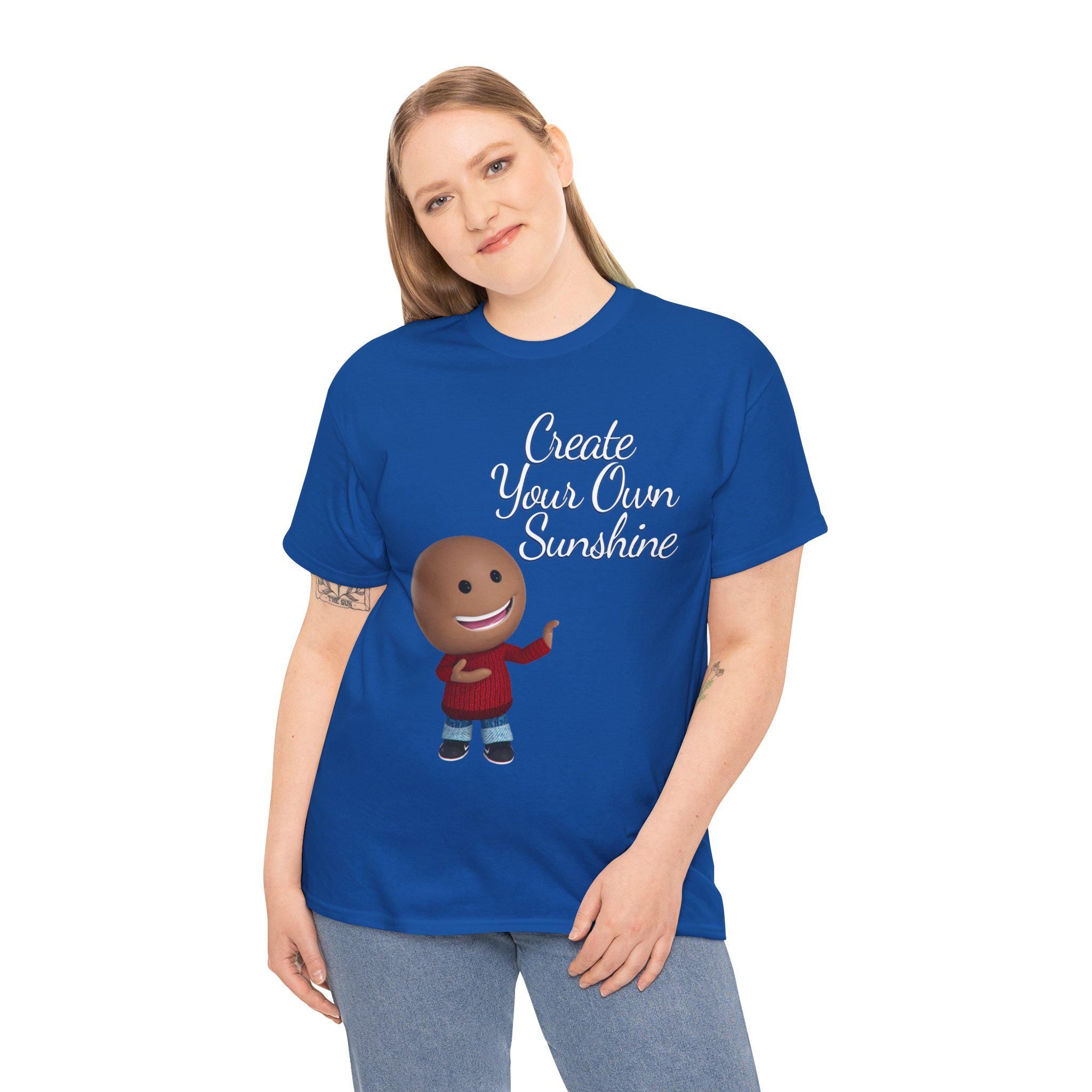 Create Your Sunshine Shirt, Positive Graphic Tee, Hand-Lettered Unisex, Minimalist Style