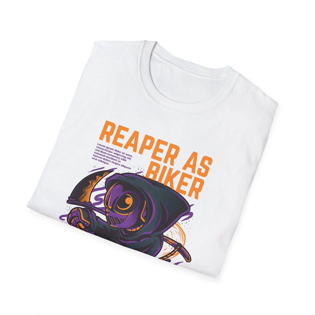 Reaper as Biker T-Shirt | Grim Reaper Motorcycle Illustration