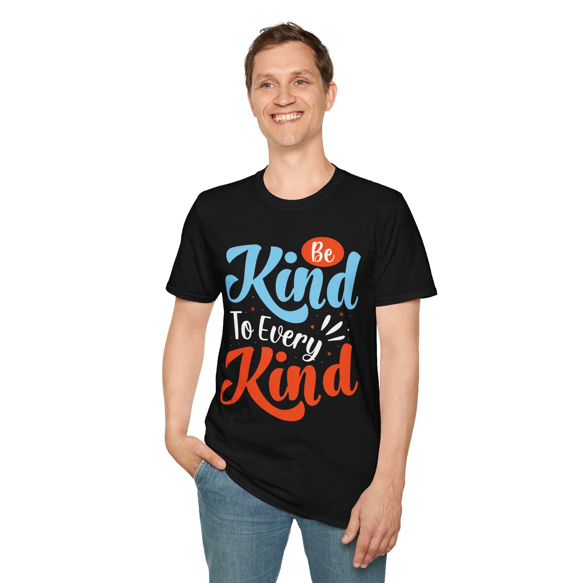 Unisex Softstyle Tee with Kindness Message, Eco-Friendly Casual Cotton Everyday Wear
