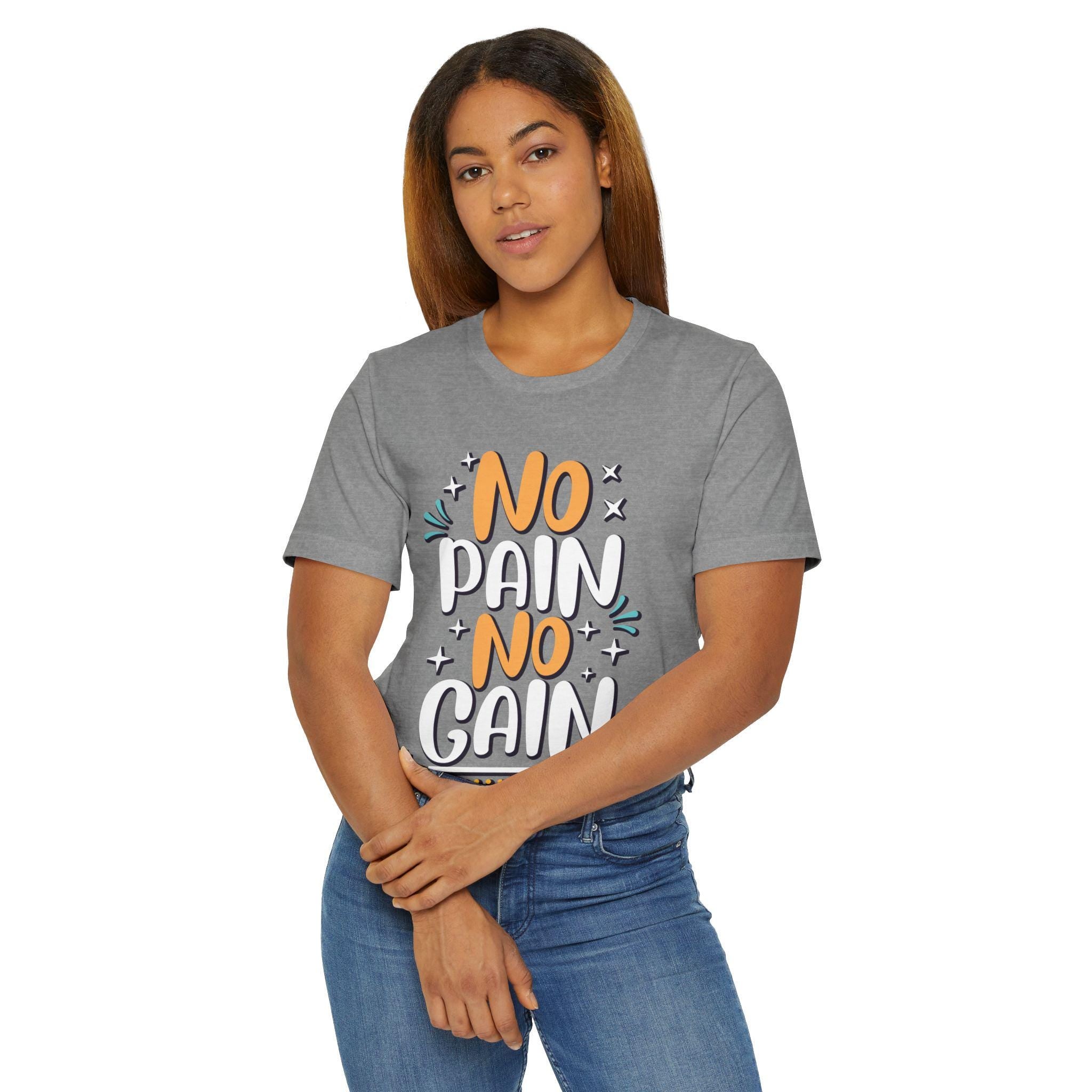 No Pain No Gain Tee | Hand-Lettered Typography T-Shirt