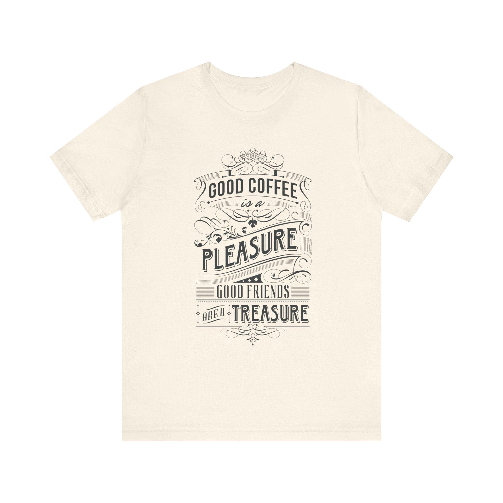 Vintage Coffee Slogan Tee | Lightweight Jersey Shirt, Airlume Cotton
