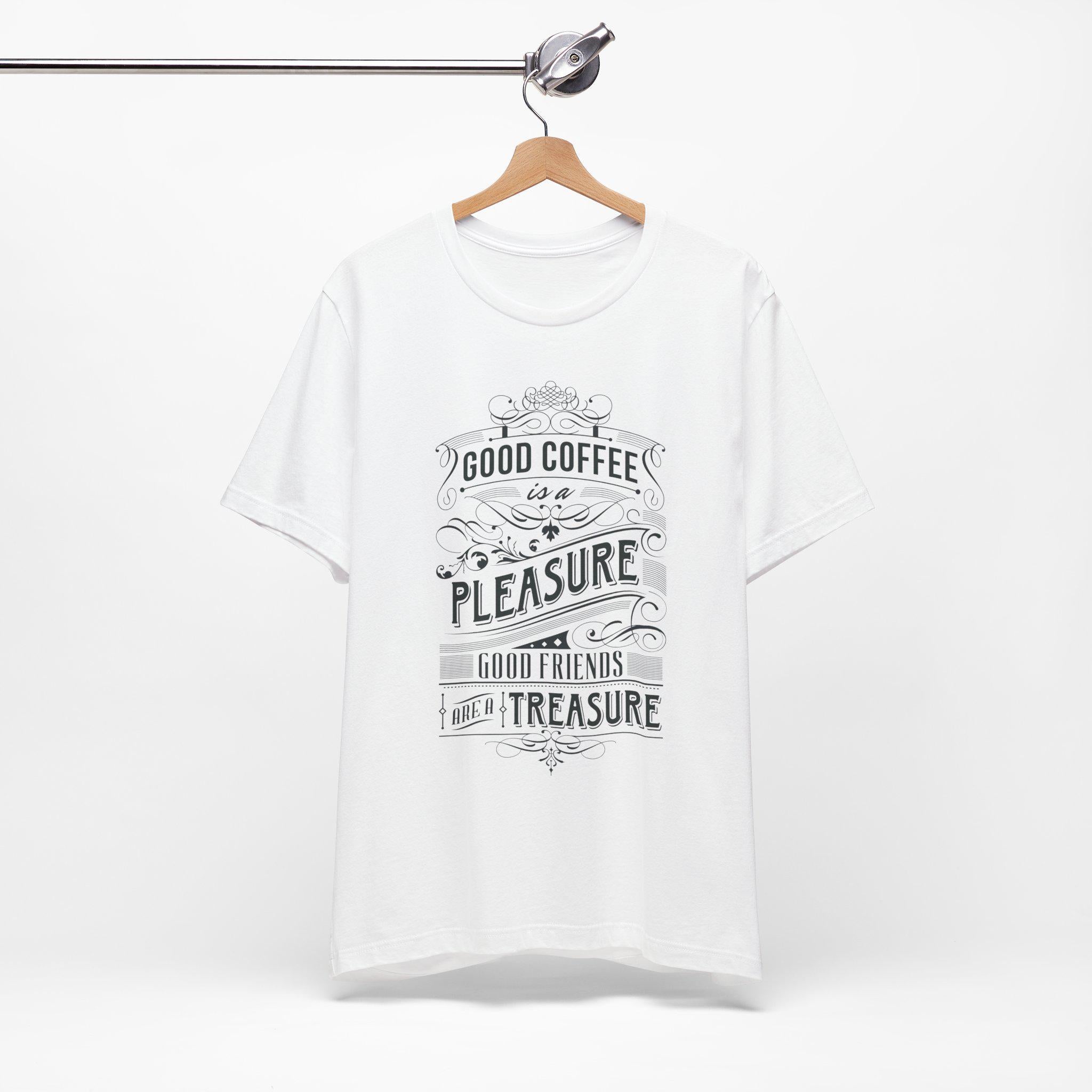 Vintage Coffee Slogan Tee | Lightweight Jersey Shirt, Airlume Cotton