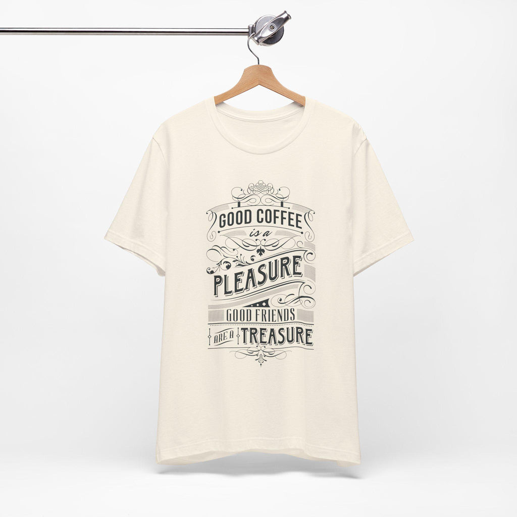 Vintage Coffee Slogan Tee | Lightweight Jersey Shirt, Airlume Cotton
