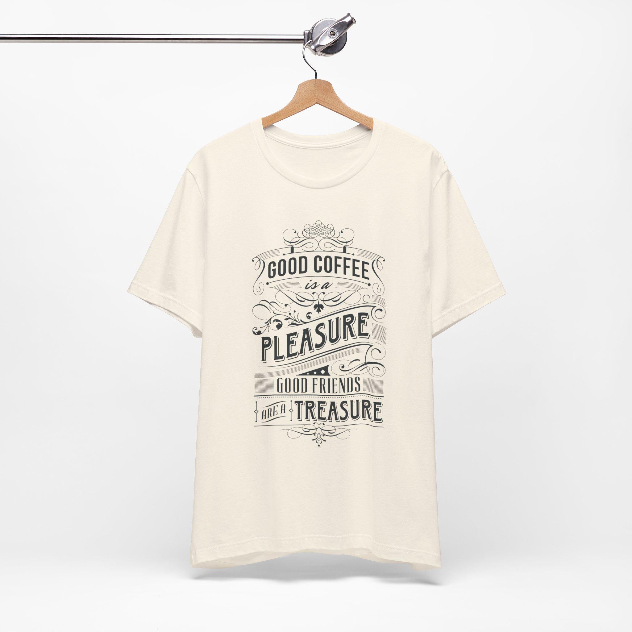 Vintage Coffee Slogan Tee | Lightweight Jersey Shirt, Airlume Cotton