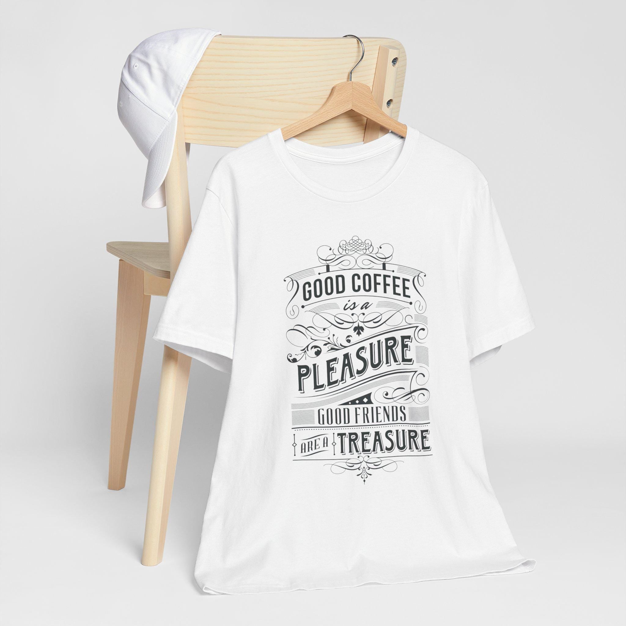 Vintage Coffee Slogan Tee | Lightweight Jersey Shirt, Airlume Cotton