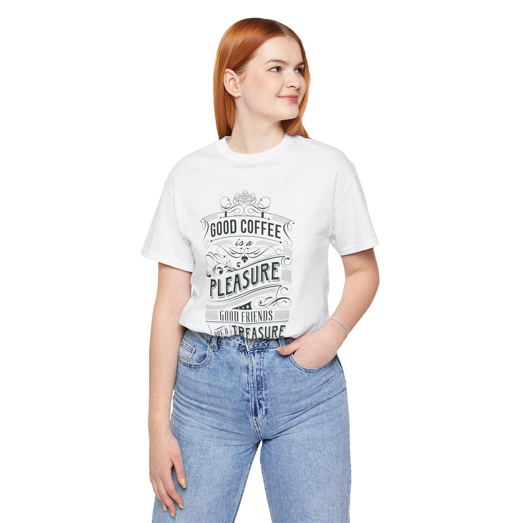 Vintage Coffee Slogan Tee | Lightweight Jersey Shirt, Airlume Cotton