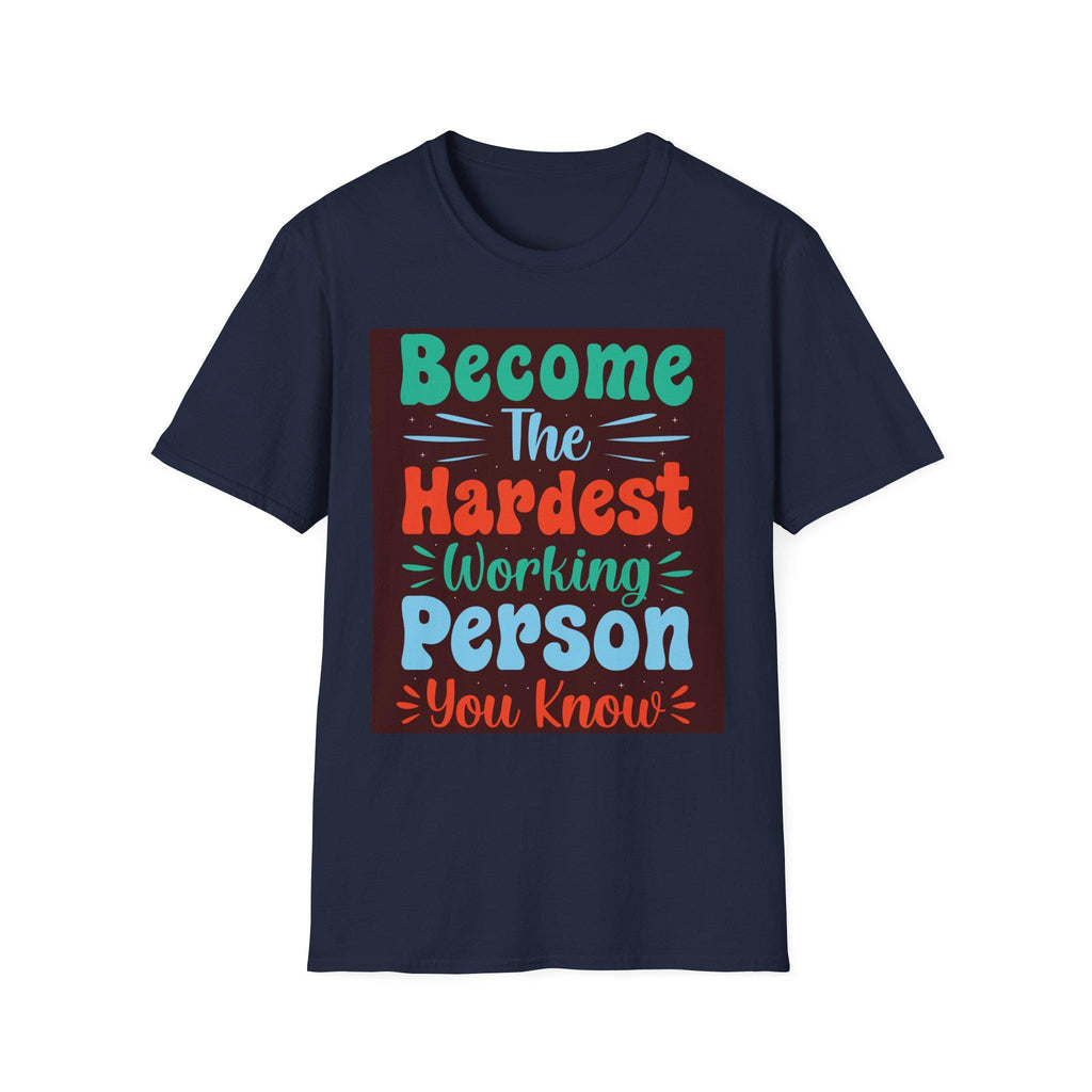 Bold Hand-Lettered Motivational Typography T-Shirt | Colorful Pep Talk Chest Print