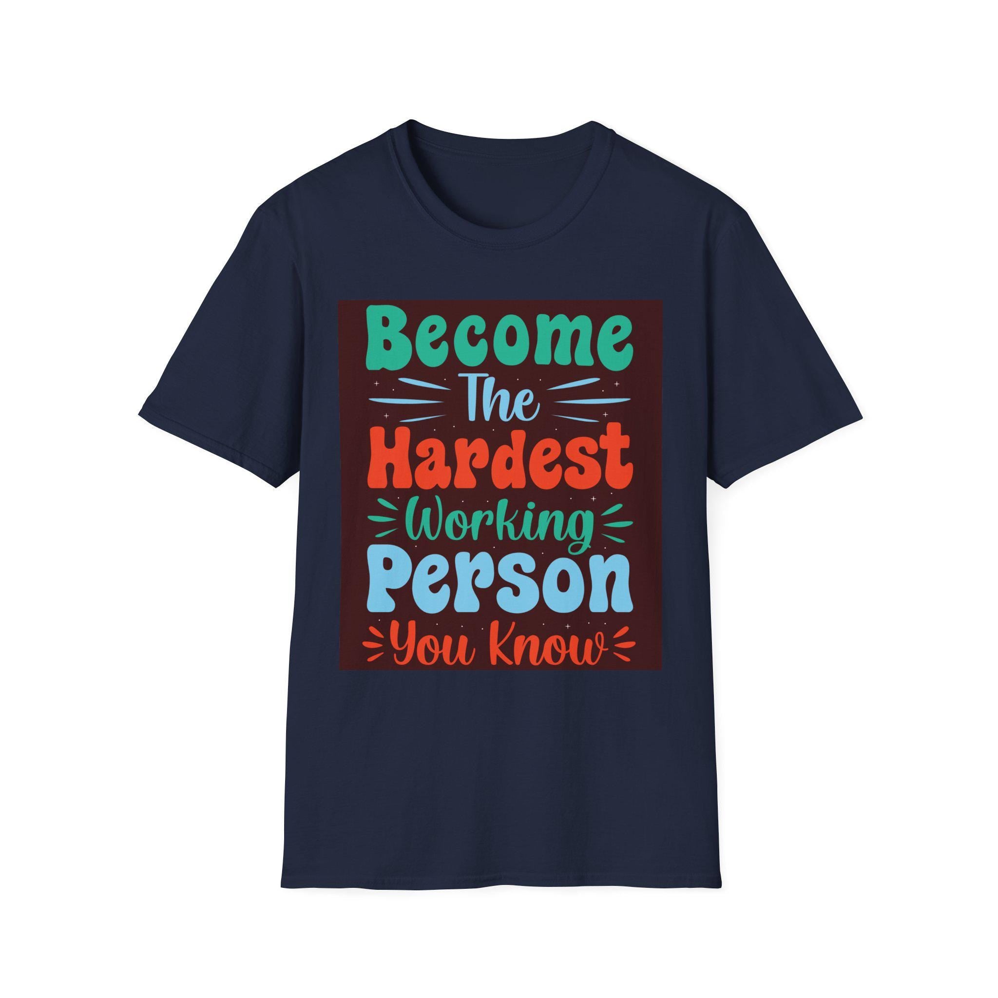 Bold Hand-Lettered Motivational Typography T-Shirt | Colorful Pep Talk Chest Print