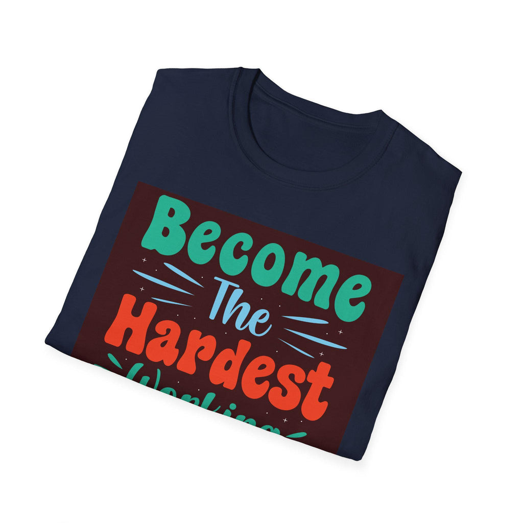 Bold Hand-Lettered Motivational Typography T-Shirt | Colorful Pep Talk Chest Print