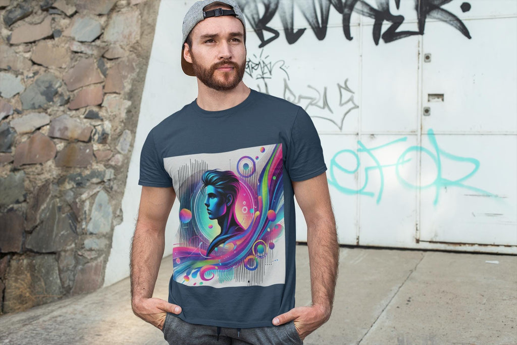 Abstract Graphic T-Shirt: Vibrant Art Tee, 100% Cotton, Unisex Casual Wear