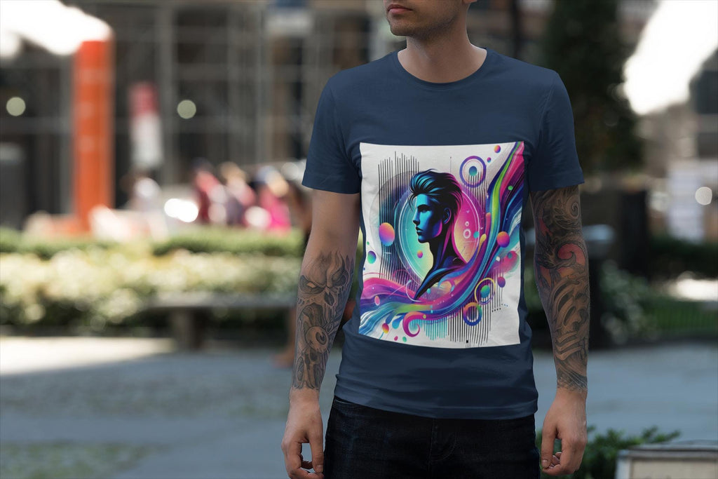 Abstract Graphic T-Shirt: Vibrant Art Tee, 100% Cotton, Unisex Casual Wear