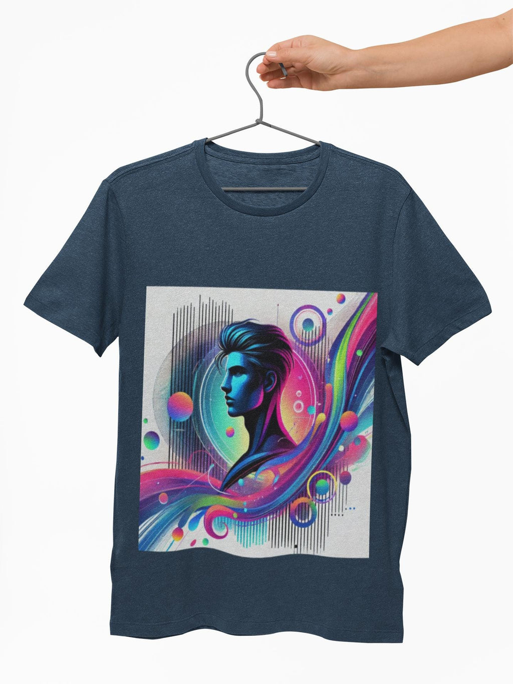 Abstract Graphic T-Shirt: Vibrant Art Tee, 100% Cotton, Unisex Casual Wear