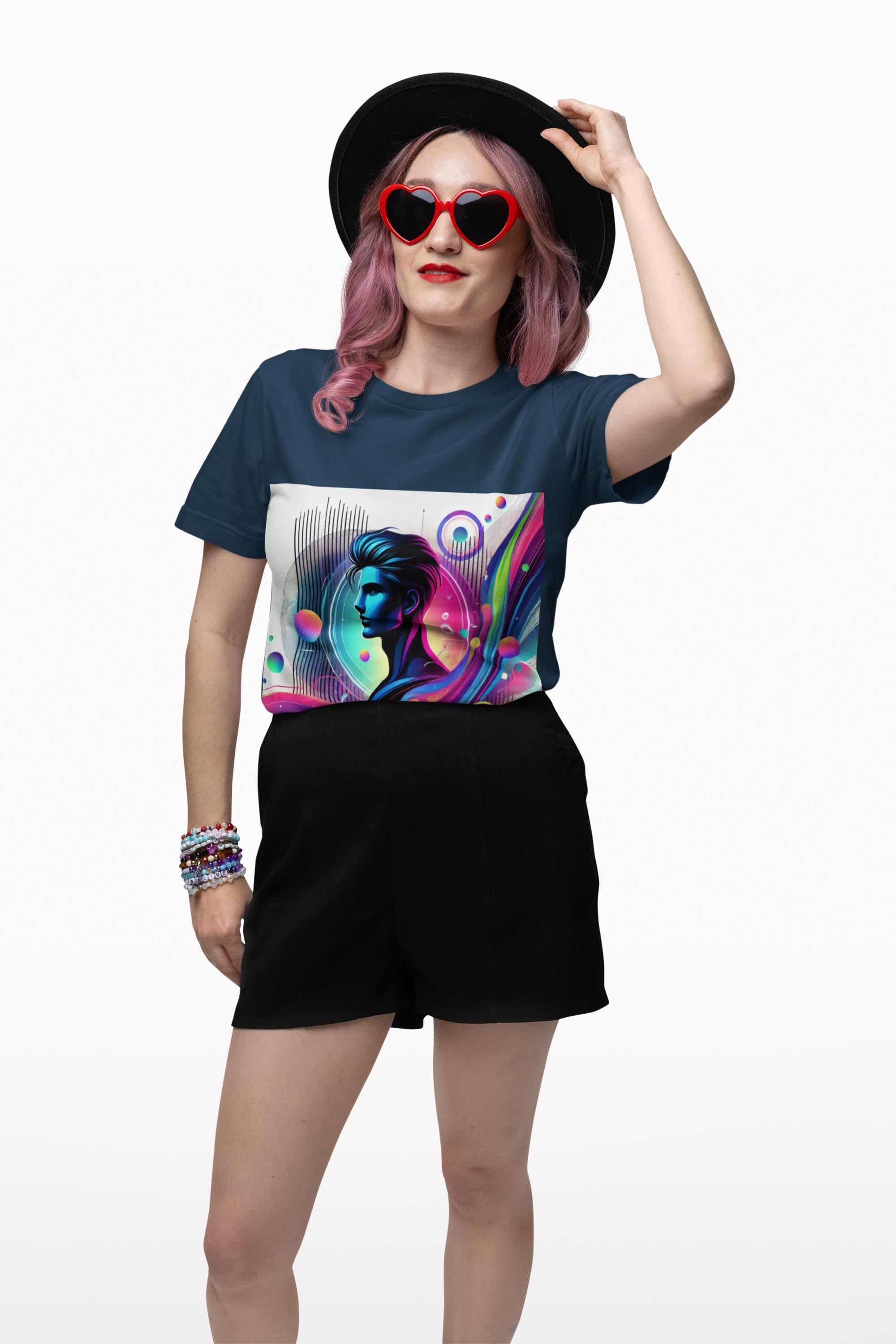 Abstract Graphic T-Shirt: Vibrant Art Tee, 100% Cotton, Unisex Casual Wear