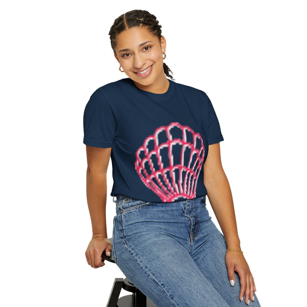 Scallop Shell Graphic T Shirt Unisex Casual Beach Tee