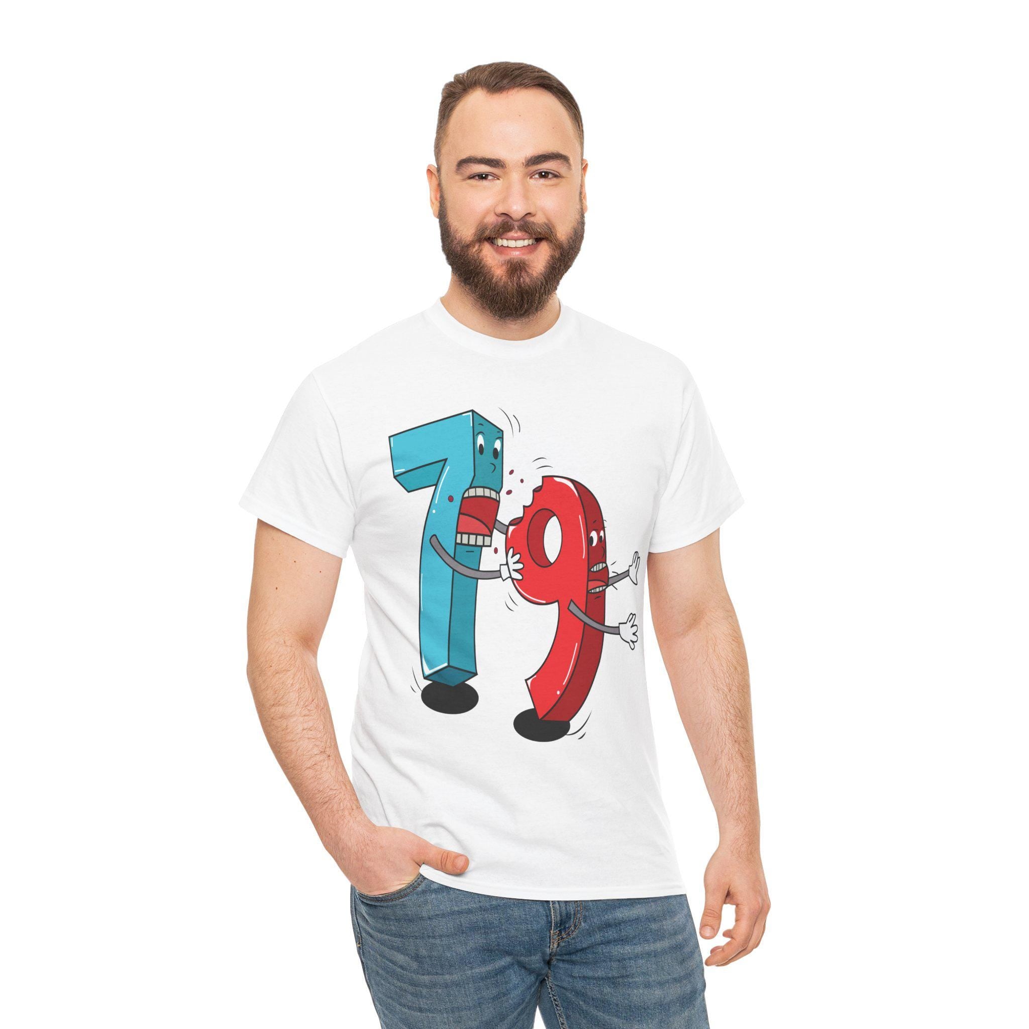 Math Humor Tee – Fighting Numbers Graphic, Lightweight Cotton Shirt