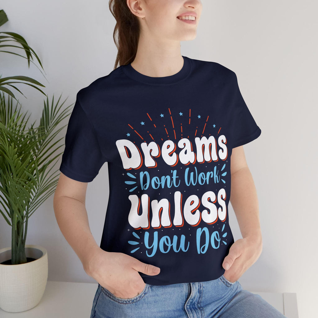 Hand-Lettered Motivational Tee for Daily Wear - Lightweight Cotton Shirt with Inspiring Quote