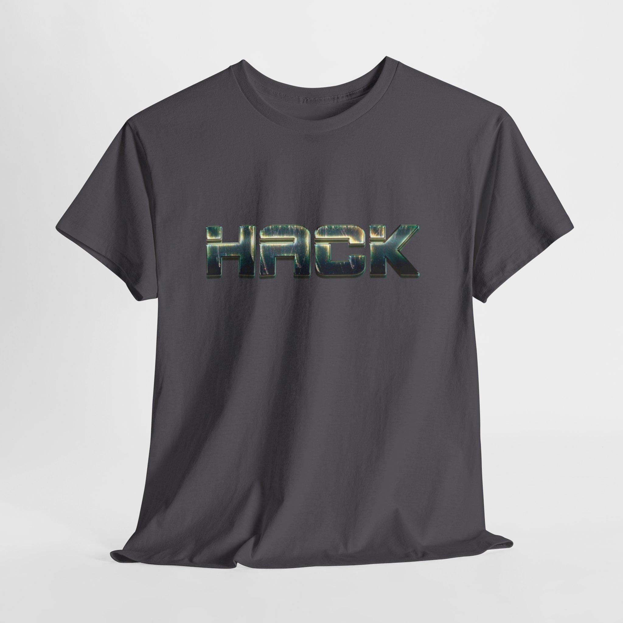 Bold Orange Metallic Camo Logo Tee for Tech Coder Debugging - Heavyweight Cotton Shirt