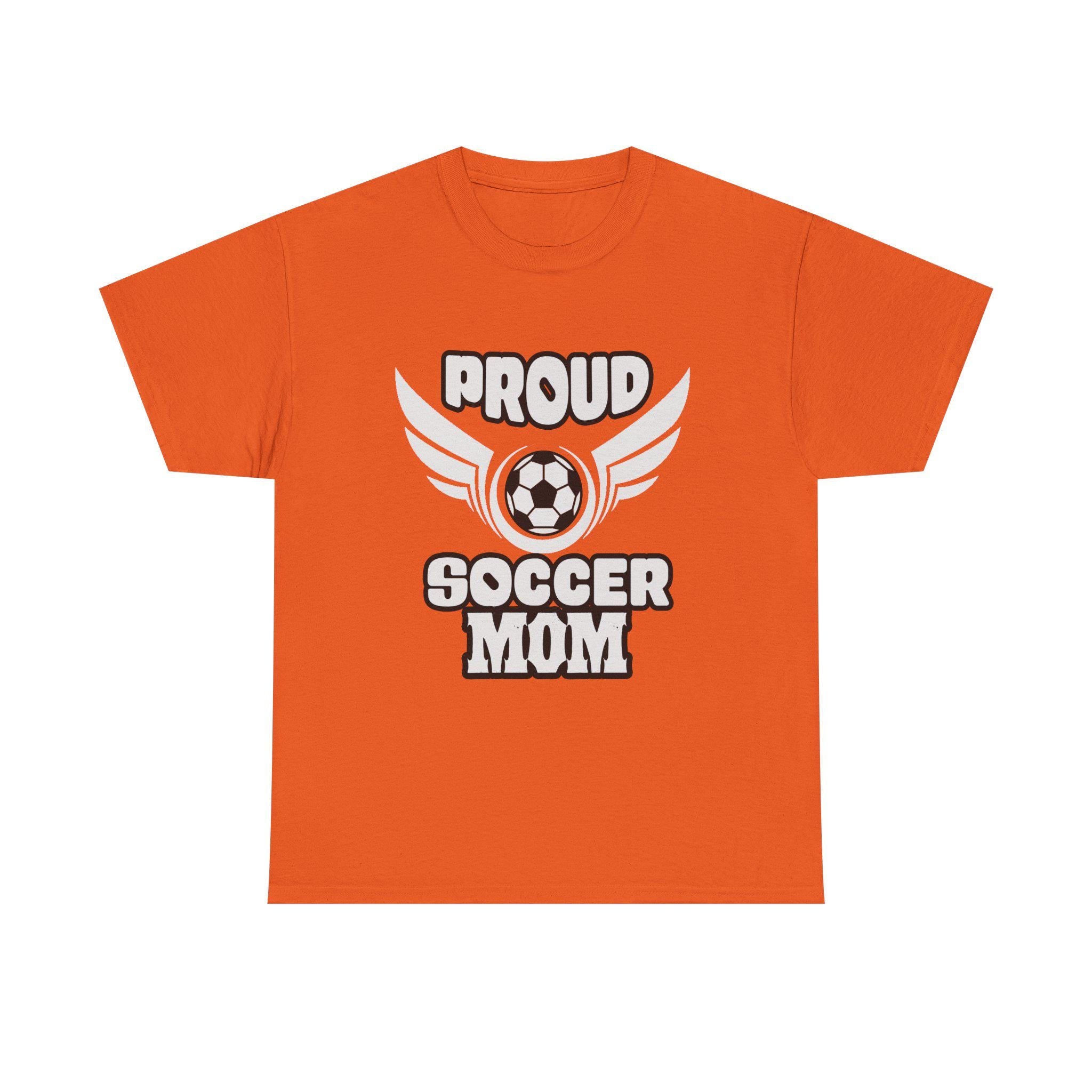 Proud Soccer Mom Shirt with Winged Soccer Ball Graphic Tee