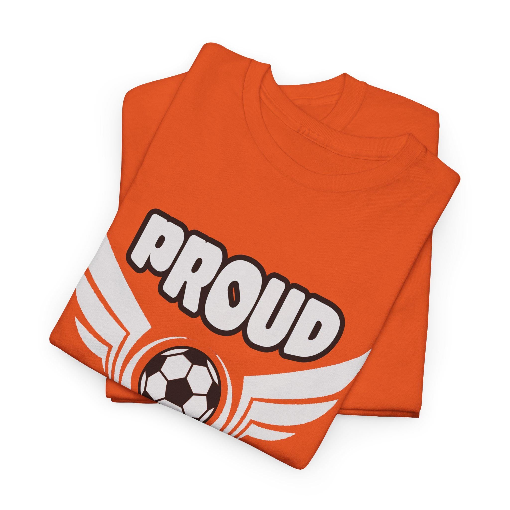 Proud Soccer Mom Shirt with Winged Soccer Ball Graphic Tee