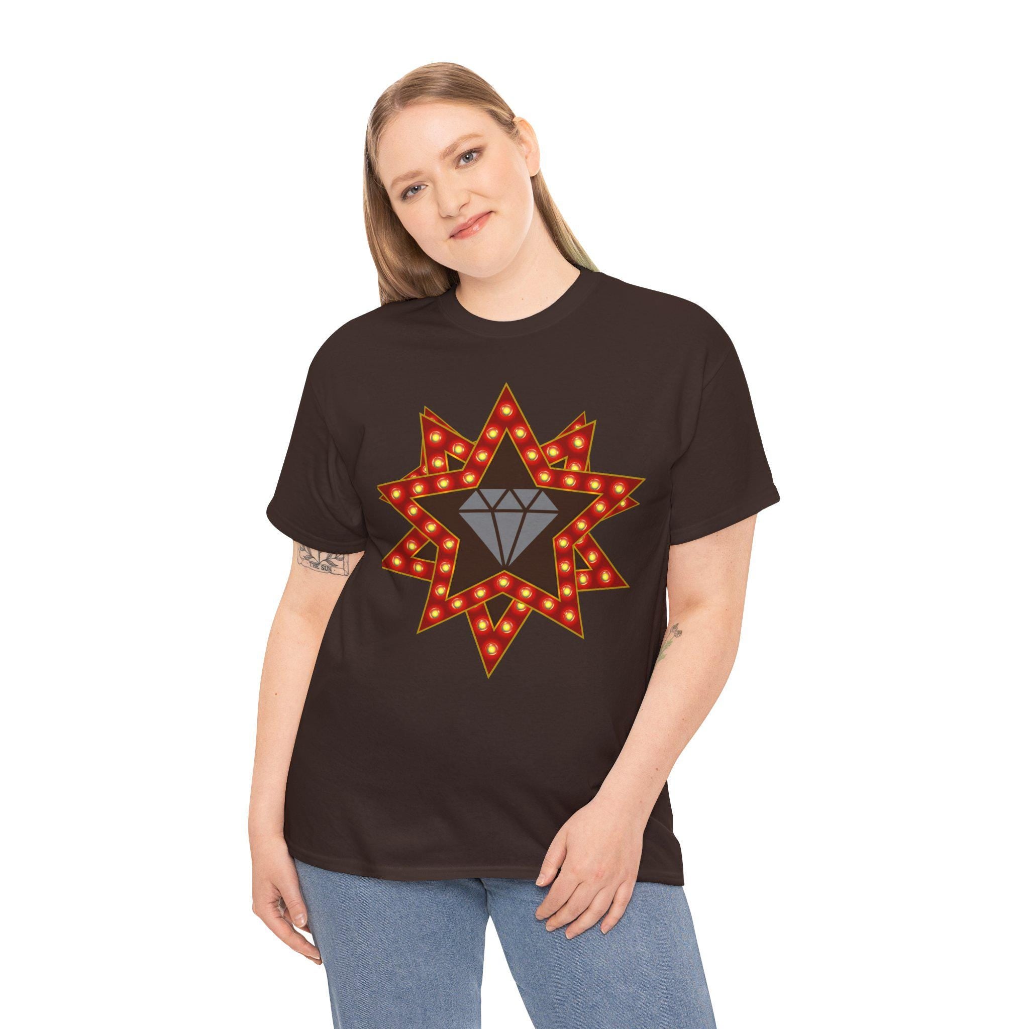 Starburst Graphic T Shirt Unisex Abstract Art Tee Vibrant Cotton Streetwear Colorful
